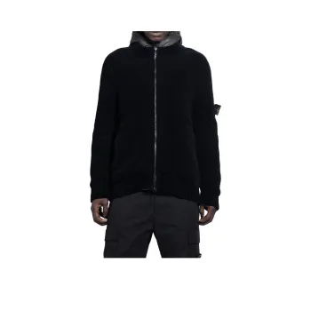 STONE ISLAND Hooded Zip Up Cardigan