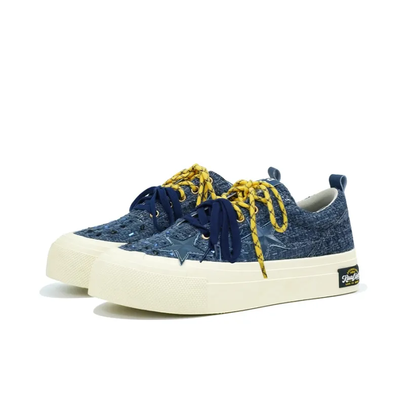 KAALIXTO Anti Slip Wear Resistant Low Top Canvas Shoes Unisex Royal Blue-2