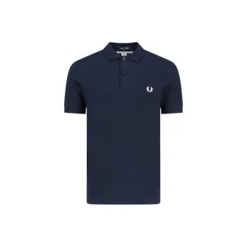 CDG X Fred Perry Slogan-print Polo Shirt
