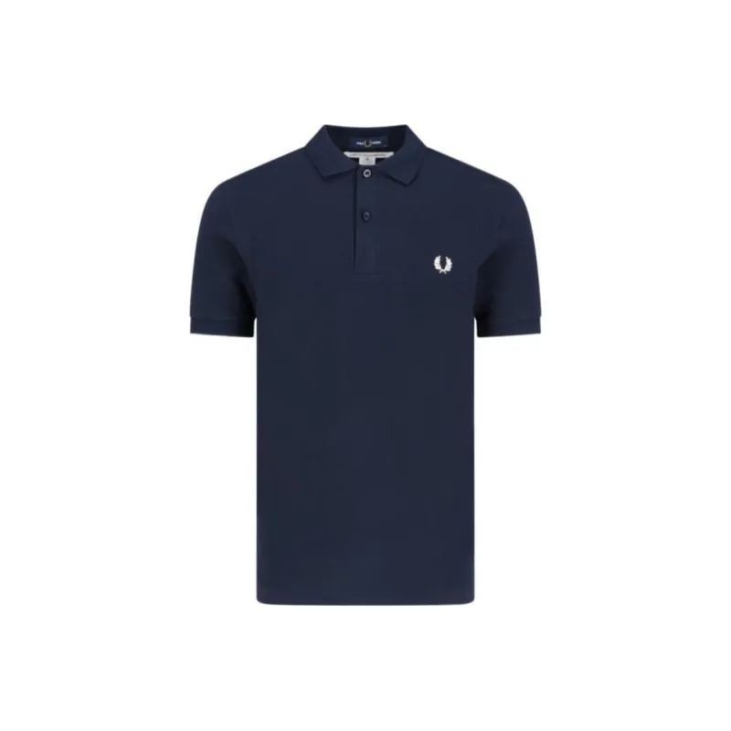 CDG X Fred Perry Slogan-print Polo Shirt-0