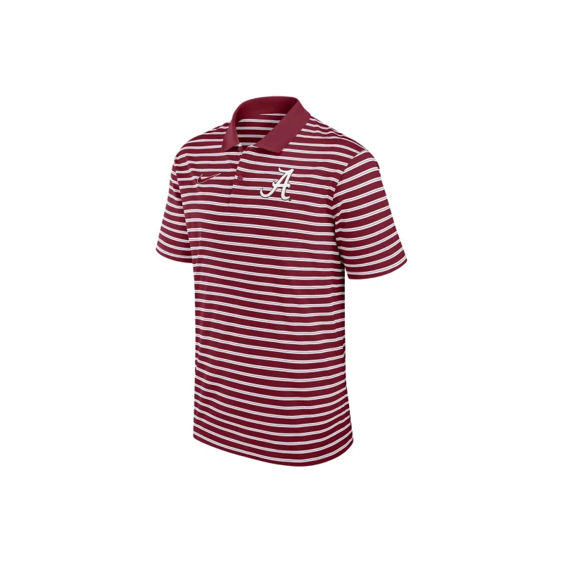 Nike Alabama Tide Primetime Victory Striped Men's Nike Dri FIT College Polo-0