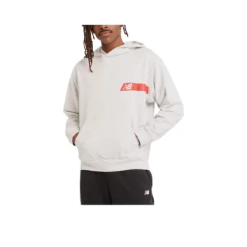 New Balance Athletics French Terry Player Hoodie Sweatshirt Men's Warm Gray