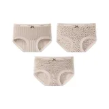 [3 Pack]Wave Pattern+Leopard Print Coffee+Zebra Print