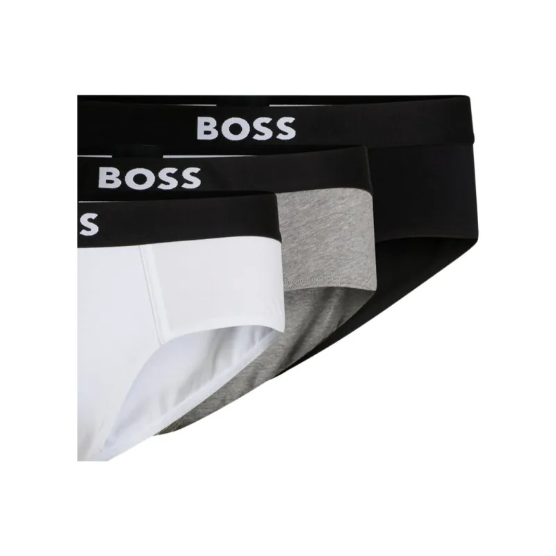 Boss Logo waistband Briefs Pack Of Three-2