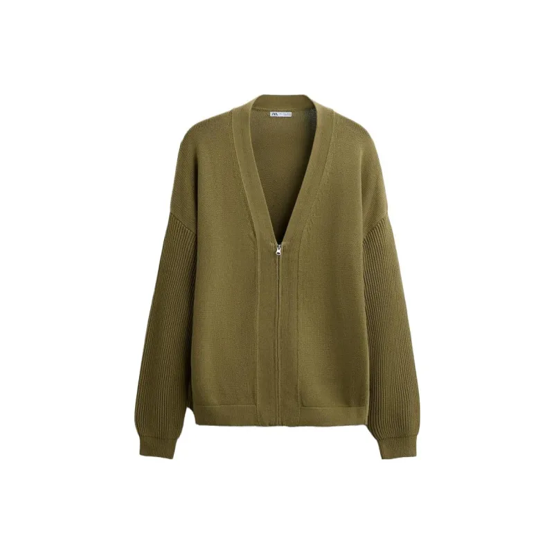 ZARA Sweaters Men Olive Green-0