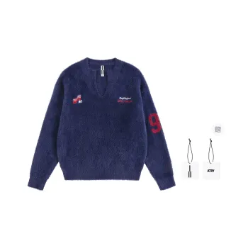 Atry Sweaters Unisex Navy Blue