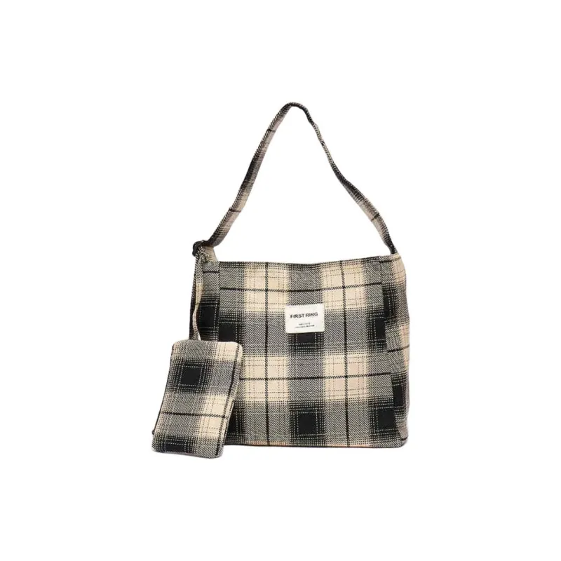 Three Blessings Fabric Crossbody Bag, Shoulder Bag Women's Black/Gray-9