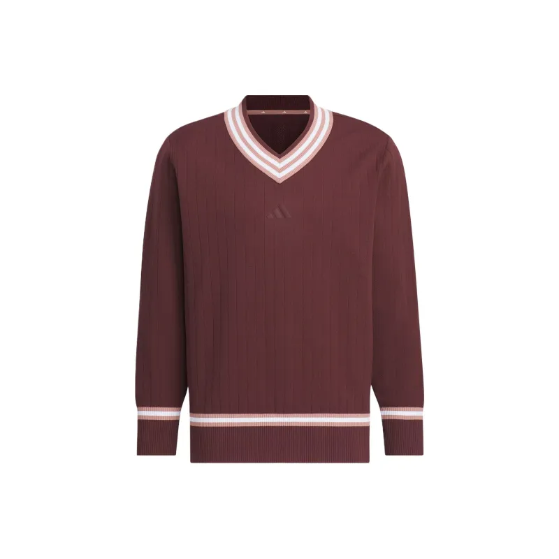 Adidas V NECK SWEATER Sweatshirt Men's Aurora Gemstone Red-0