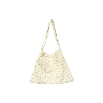 Three Blessings Fabric Shoulder Bag Medium Size Women's Multicolor