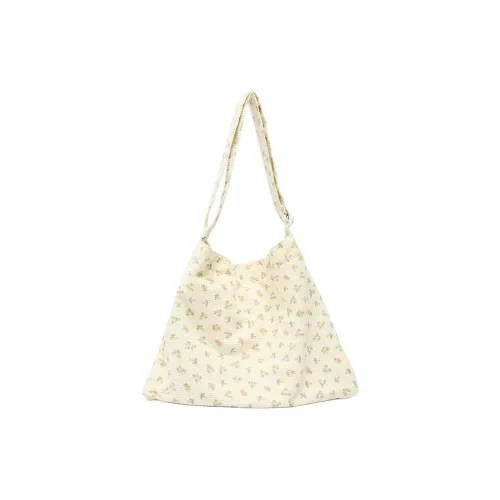 Three Blessings Fabric Shoulder Bag Medium Size Women's Multicolor