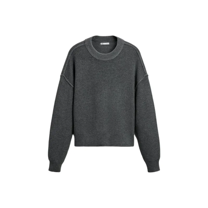 ZARA Sweater Men's Zebra Print Gray-0