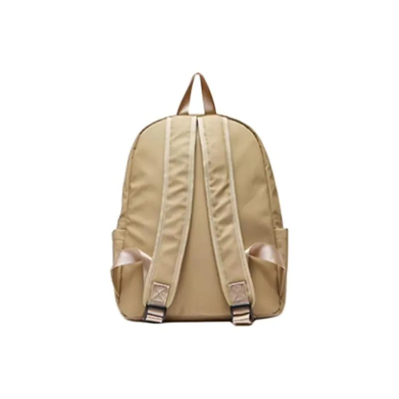 Three Blessings Composite Material Backpack Medium Size Women's Black/Khaki/Green-12
