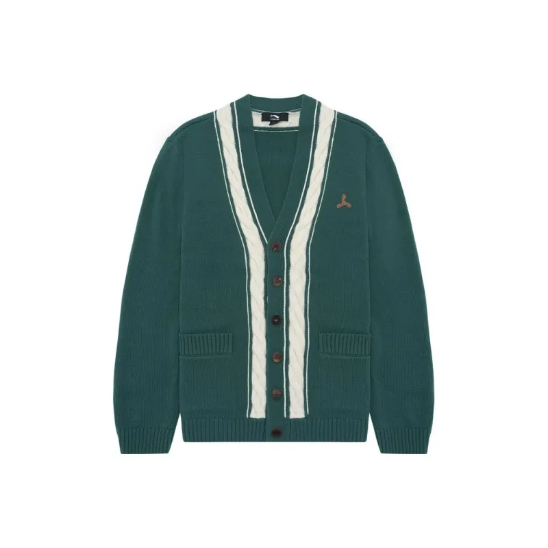 LI NING 1990 Classic Collection Knitwear Men's Spruce Green-0