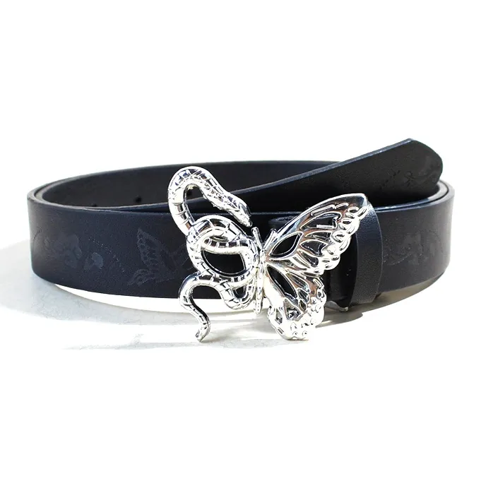 Lanza Cow Leather Belts Unisex Width 2.8CM-0