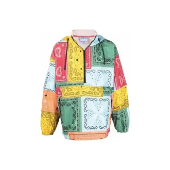 Marcelo Burlon Patchwork Designed Hooded Jacket