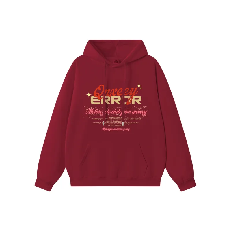 Qnxeey Sweatshirt Unisex Burgundy-11