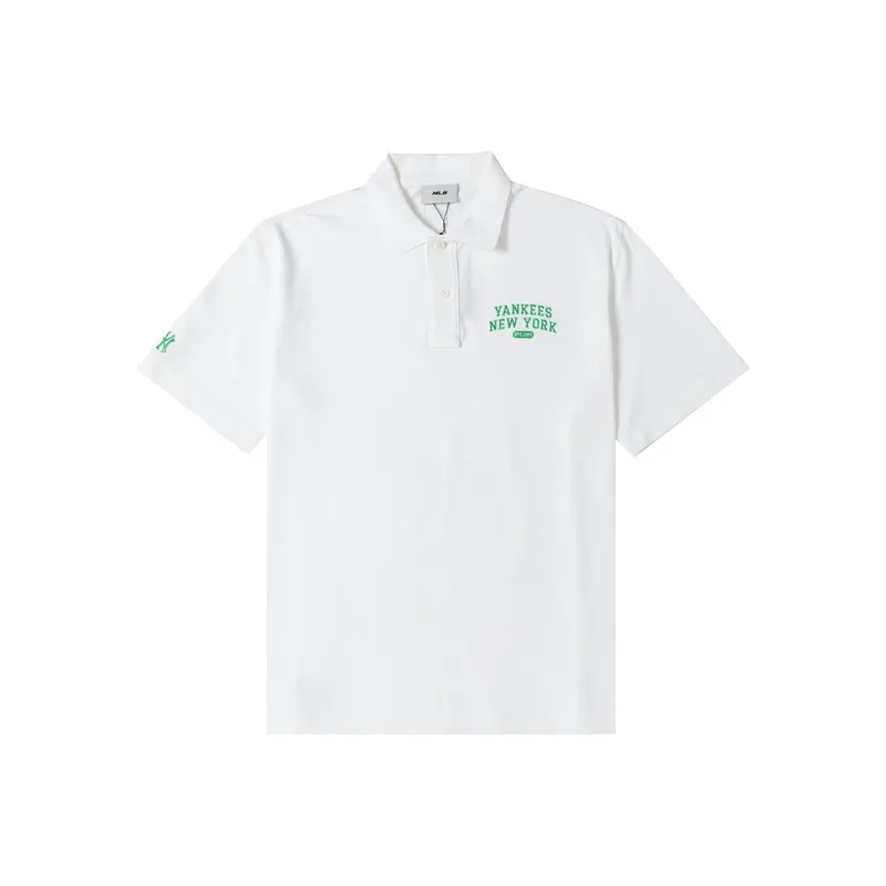 MLB New York Yankees Polo Shirts Men White-0