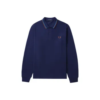 FRED PERRY FW24 Polo Shirt Men Marine Blue