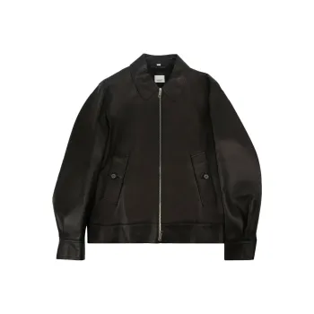 Burberry Leather Bomber Jacket