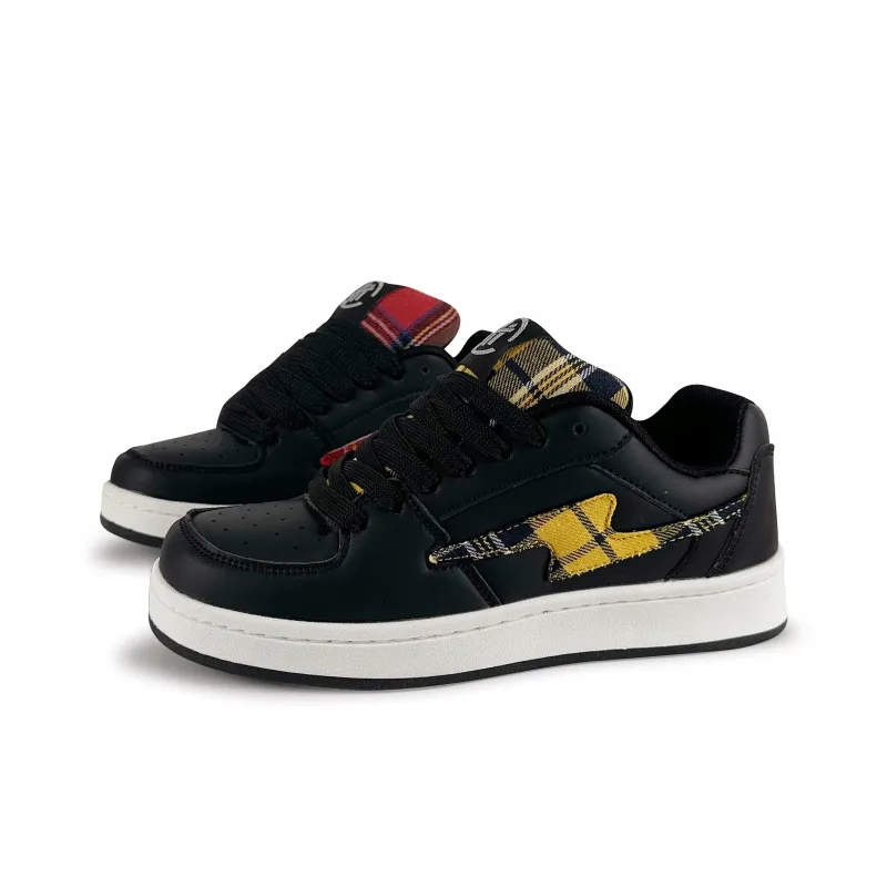 Rongchuan Waterproof Abrasion Resistant Lightweight Low Top Skateboard Shoes Unisex Red Yellow Mismatched-2