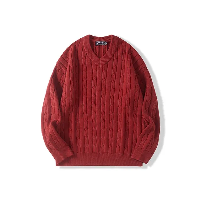 I'm David Knitwear Unisex Burgundy-0