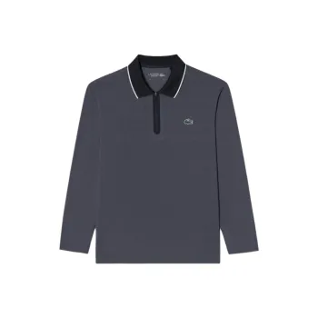 LACOSTE Polo Shirt Men's Medium Gray
