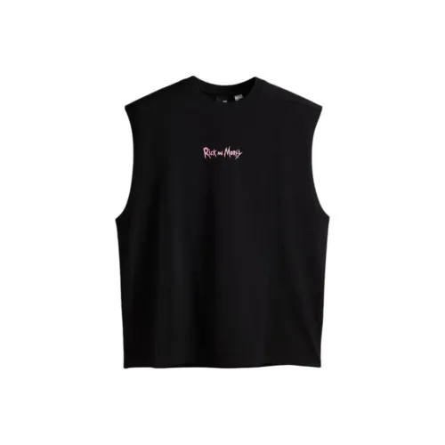 H&M Tank Tops Men's Black/ Rick And Morty
