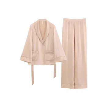JINSANT Pajama Set Women's Gold Pink