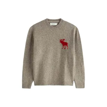 Abercrombie＆Fitch Knitwear Unisex Gray Coffee