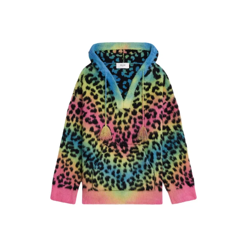 CELINE Oversized Baja In Leopard Print Brushed Cotton-0