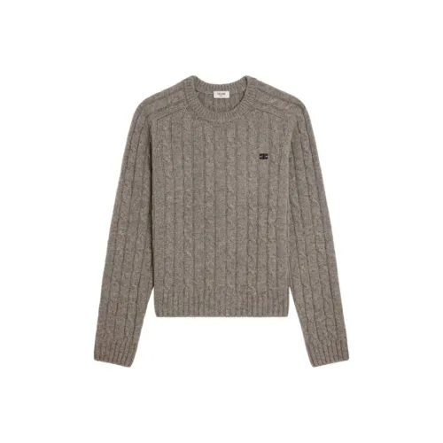 CELINE Triomphe Sweater In Cable knit Cashmere