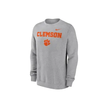 Nike Clemson Tigers Primetime Primary Stack Men's Nike College Pullover Crew
