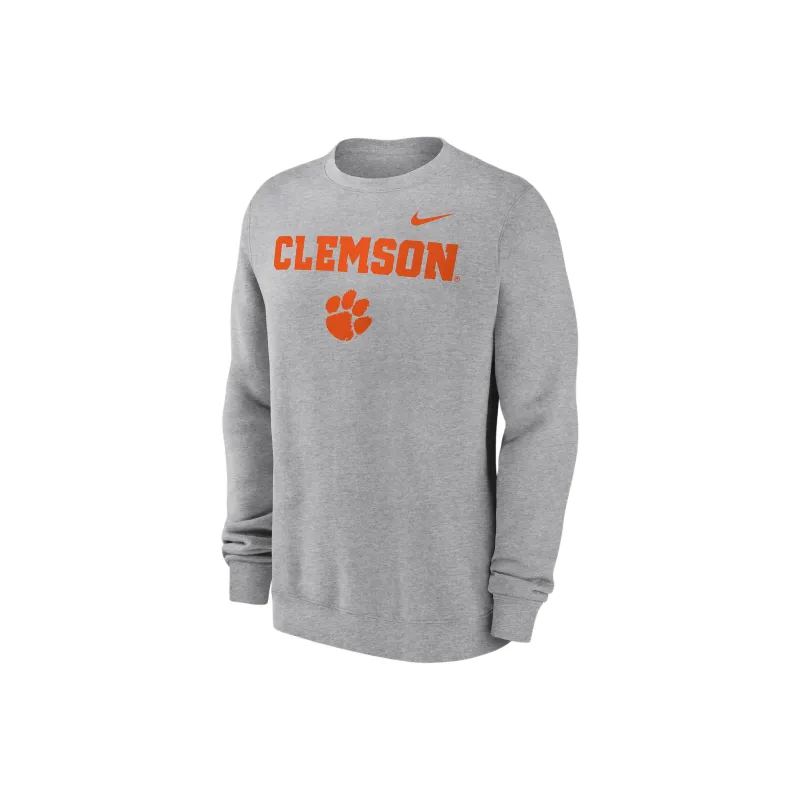 Nike Clemson Tigers Primetime Primary Stack Men's Nike College Pullover Crew-0