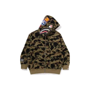 A BATHING APE Medicom Toy1st Camo Shark Bear Full Zip Hoodie