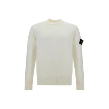 STONE ISLAND Logo Patch Crewneck Jumper