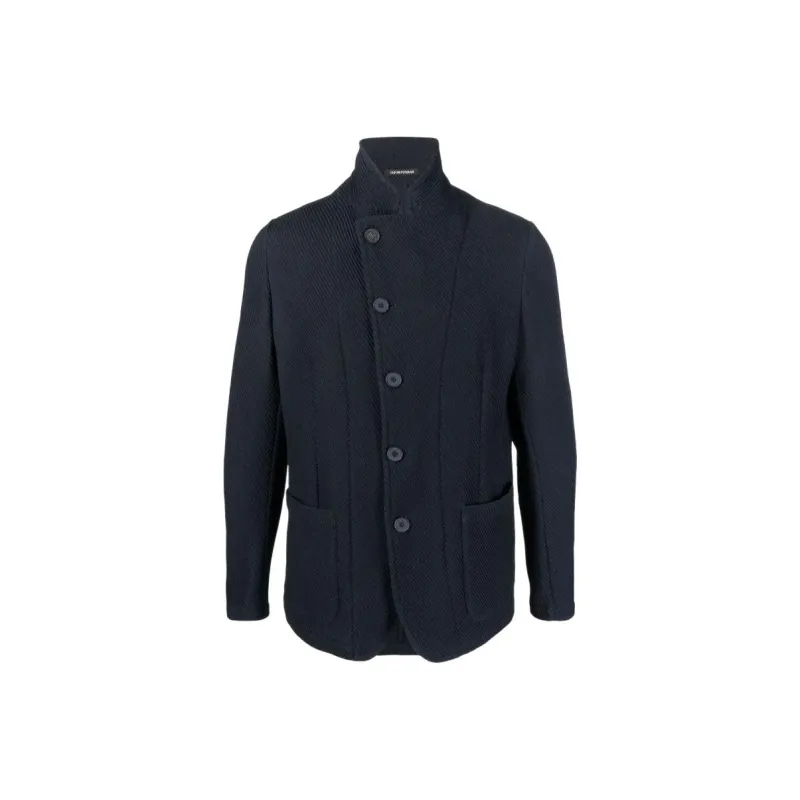 EMPORIO ARMANI SS22 Jackets Coats Men's Navy Blue-0