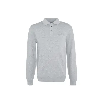 BARBOUR Bassington Polo Shirt Sweater Men's Gray