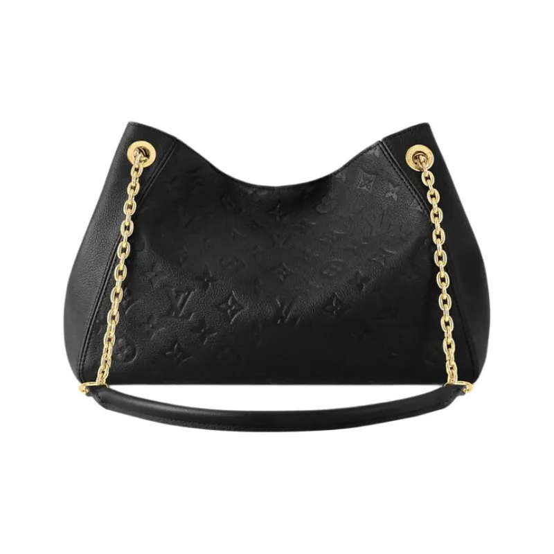 LOUIS VUITTON Cow Leather One Shoulder Handbag Small Size Women's Black-2