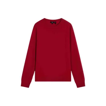 THEORY New Year Sweaters Men Starburst Red