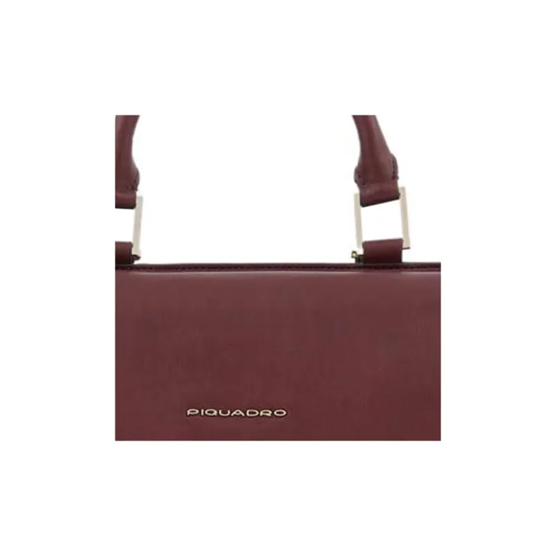 PIQUADRO Leather Briefcase, Shoulder Bag, Crossbody Bag, Handbag Regular Women's Red-2