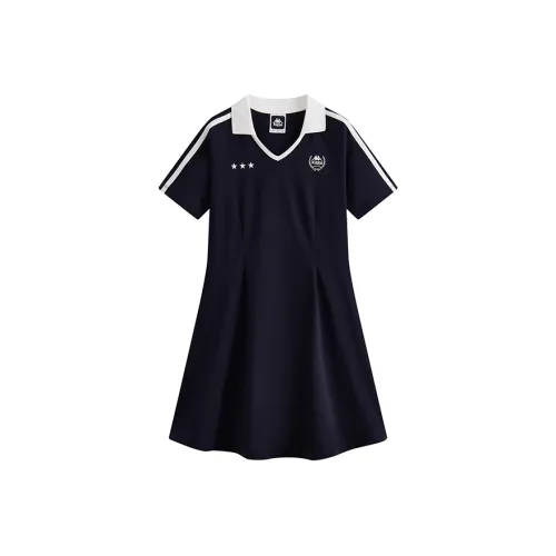 Kappa 1916 Series Short Sleeved Dress Women's Midnight Blue Black 906