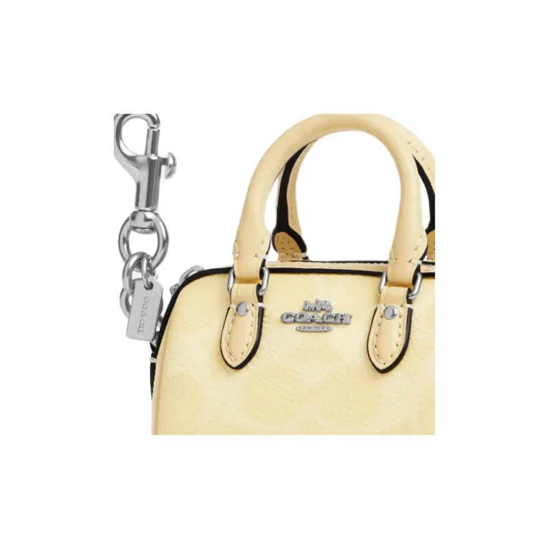 COACH Rowan Leather Bag Accessory Mini Women's Yellow-2