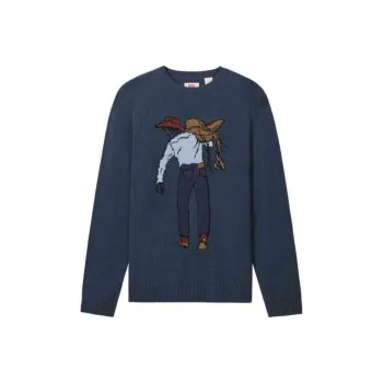 Levis Sweaters Men Navy Blue