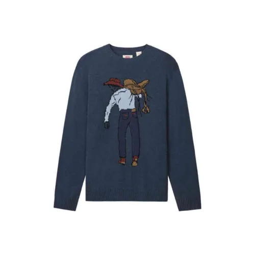 Levis Sweaters Men Navy Blue