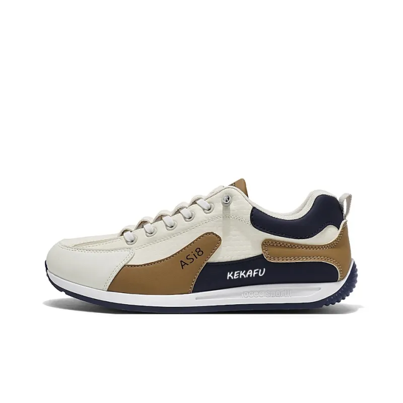 KEKAFU Casual Shoes Men Low Top White Orange/Light Gray Blue/White Blue-6