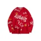 Koi Red Letter Jacquard