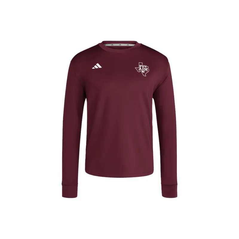 Adidas Free Shipping With AdiClub Texas A&M Dugout Crew Sweater-0