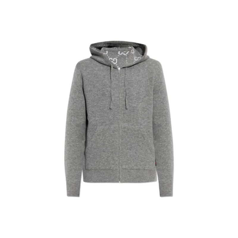 GUCCI Zip Up Long Sleeved Reversible Hoodie-0
