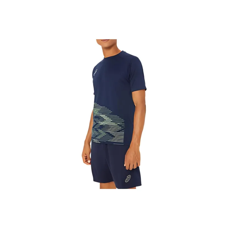 Asics T Shirts Men Dark Blue-2