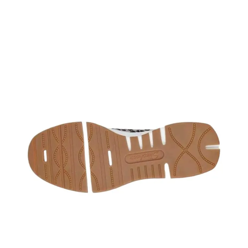 Skechers Arch Fit Casual Single Shoes Low Heel < 3cm Women's Leopard Print Brown-4